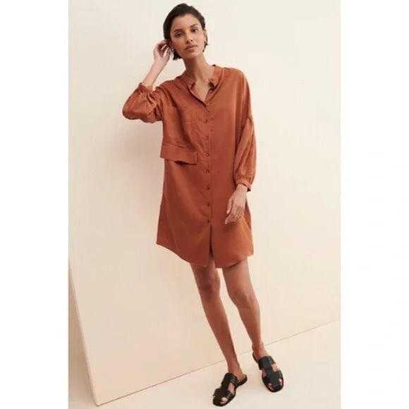 Anthropologie Eve Gravel Eastwood Shirtdress size large